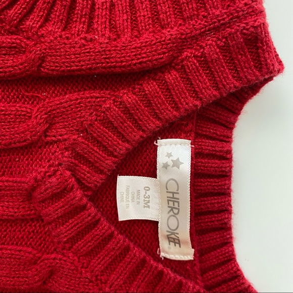 Baby Red Knit Vest 0-3m - Picture 2 of 2